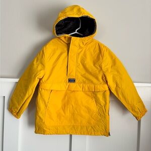 EUC LN Zara Kids 8 Yellow Hooded Boys Pullover Jacket Coat